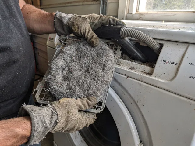 Cleaning Dryer Lint Trap in Hilliard