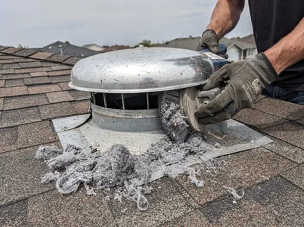 Cleaning Dryer Vent On Roof in Hilliard