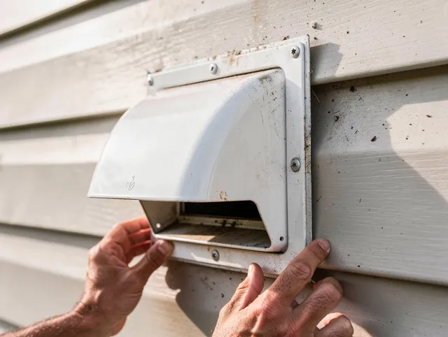 Hilliard Dryer Vent Cleaning technician delivering thorough residential dryer vent cleaning service in Hilliard
